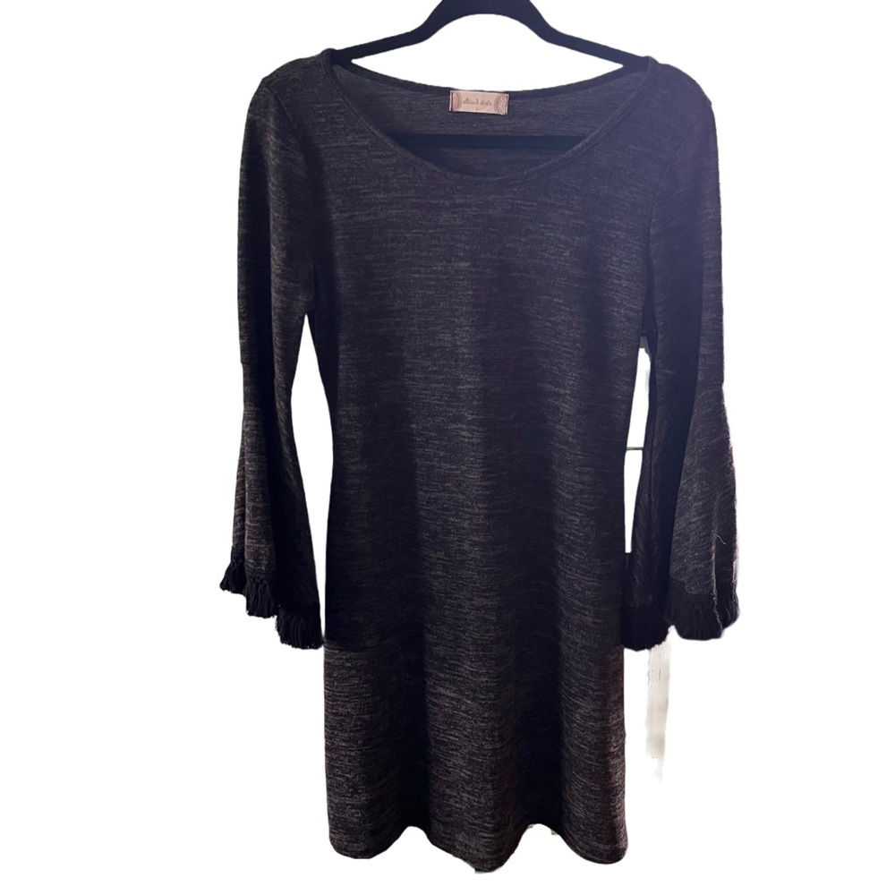 Altar’d State Black Long Sleeve Knee Length Dress